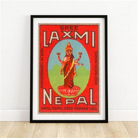 sree laxmi nepal matchbox print a4 size india wall art etsy