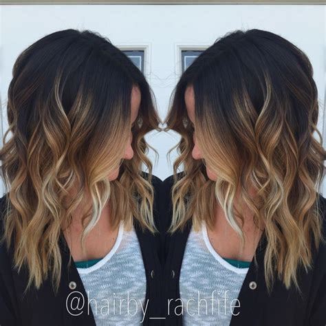 High Contrast Stretched Root Balayage Ombre Fall Hair Color Hair By