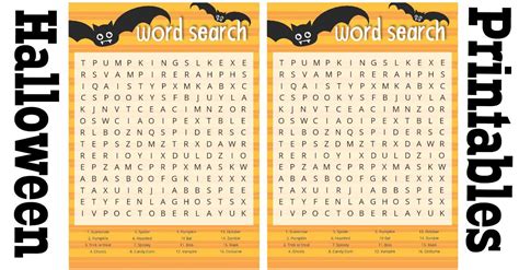 Halloween Games Word Search