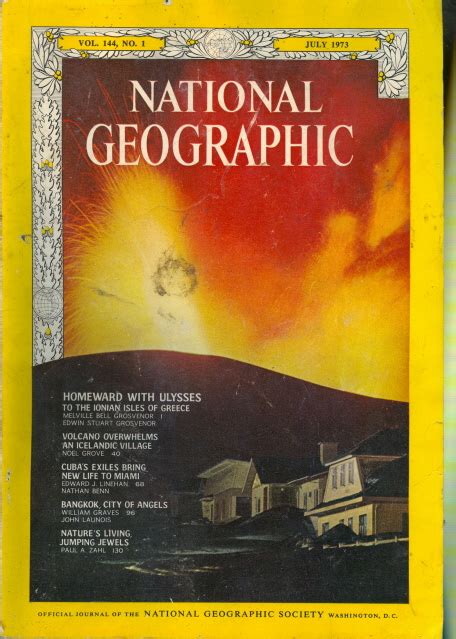 1973 National Geographic Magazine Volcano Overwhelms Icelandic Village