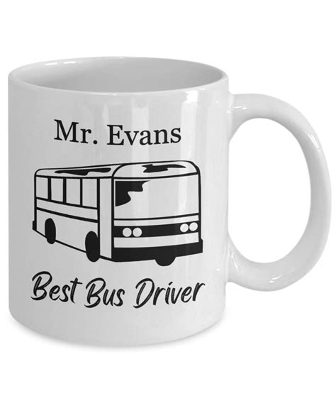 Customized Bus Driver Mug Best Bus Driver Personalized Etsy