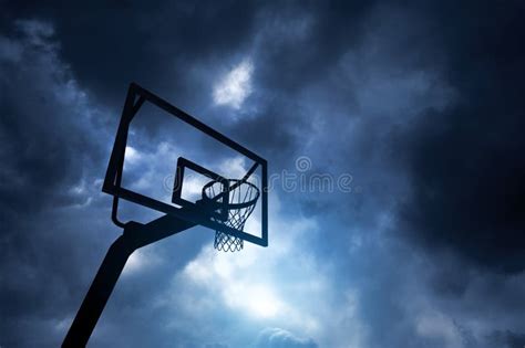 Basketball Hoop And Sky Stock Image Image Of Clouds 66418527