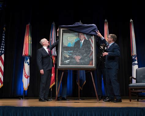 Mattis Dedicates Former Defense Secretary Carters Official Portrait