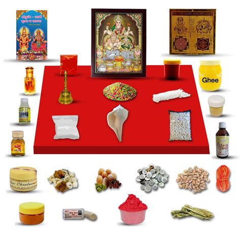 Buy Laxmi Kuber Puja Kit Goddess Laxmi And Lord Kuber Poojan Samagri