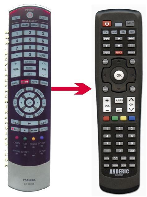 Buy Anderic Rr90395 Toshiba Rr90395 Tv Remote Control