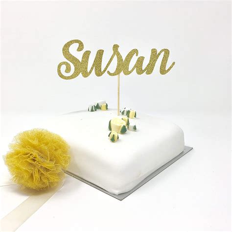 Personalised Name Cake Topper Customised Cake Topper Happy Birthday