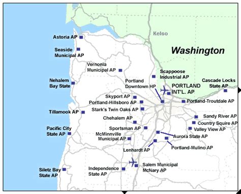Airports In Oregon Map World Map Black And White