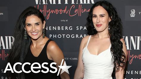 demi moore and daughter rumer willis step out to honor demi s iconic naked vanity fair cover