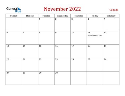 November 2022 Blank Calendar Best Calendar Example