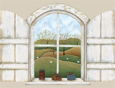 A Homestead Window Wall Mural Pre Pasted Murals The Mural Store