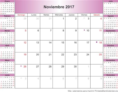 Calendario Noviembre 2018 Para Imprimir Calendario No