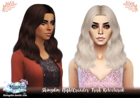 Shimydim Nightcrawler`s Trish Hair Retextured Sims 4 Hairs