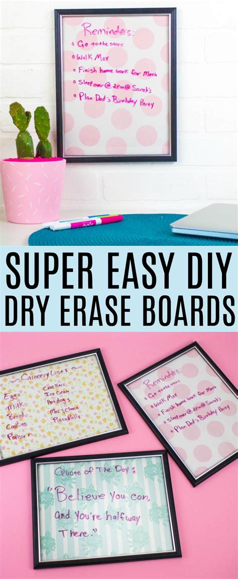 Easy Diy Dry Erase Boards A Little Craft In Your Day