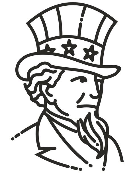 Uncle Sam Coloring Page Colouringpages