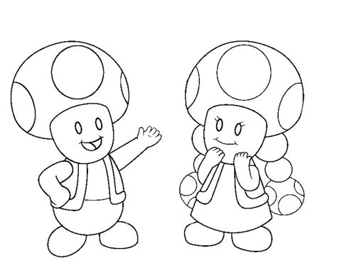 Toad Mario Coloring Pages At GetColorings Free Printable