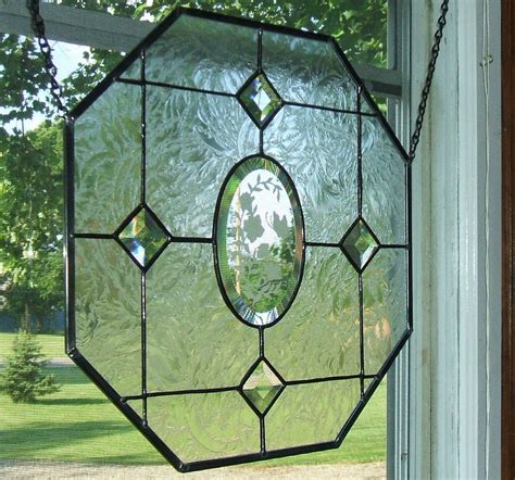 4.6 out of 5 stars 397. Octagon Stained Glass Window Panel Window Treatment Suncatcher