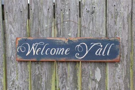 Welcome Yall Sign Rustic Cedar Handmade By Aliciaslittlehouse 3400