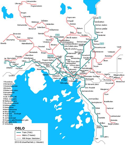 Oslo Rail Map