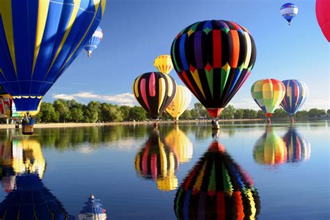 Hot Air Balloons River Colorful Wallpapers Hd Desktop And Mobile