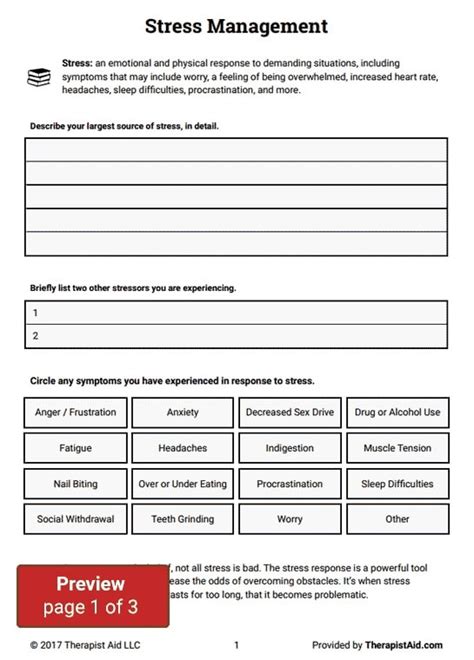 17 Printable Stress Management Worksheets And Templates