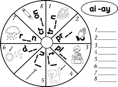 8 Best Images Of Long A Ai Ay Worksheets Rainy Day Word Search