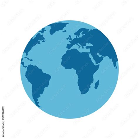 World Sphere Design Planet Continent Earth World Globe Ocean And