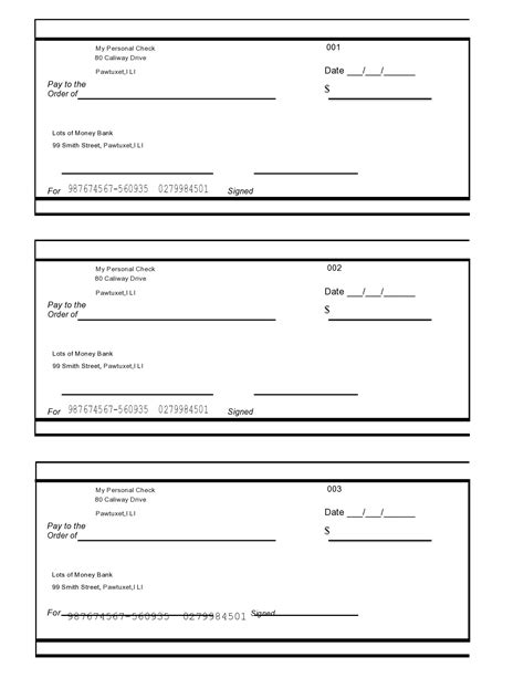 Blank Check Template Printable Printable World Holiday