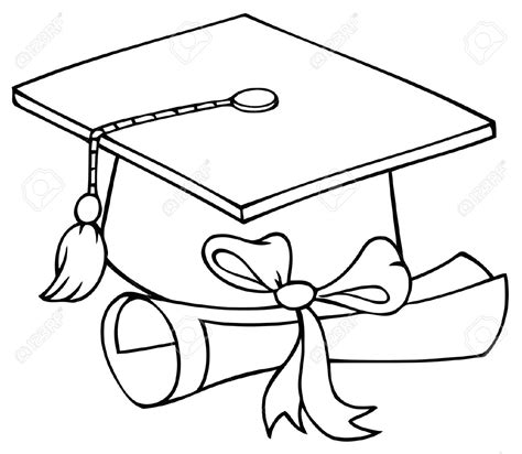 Graduation Cap And Diploma Drawing Clip Art Library