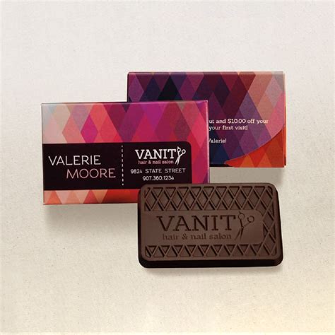 Chocolate Business Cards Personalization Available Positive Promotions