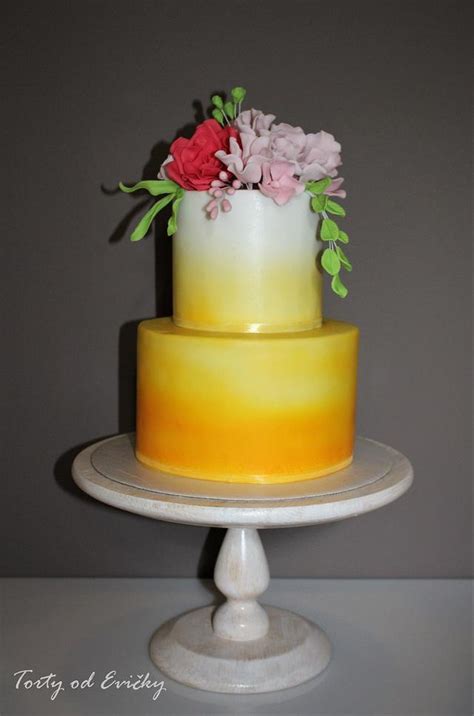 Yellow Ombre Decorated Cake By Cakes By Evička Cakesdecor