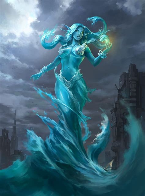 water elemental in 2020 dark fantasy art fantasy artwork fantasy art