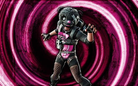Download Wallpapers K Snuggs Purple Grunge Background Fortnite Vortex Fortnite Characters