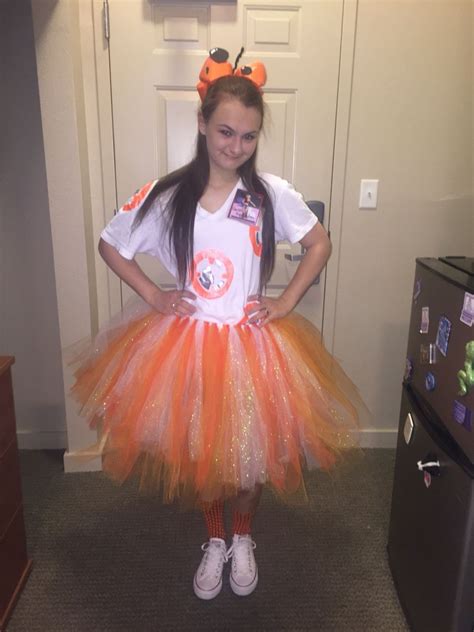 Best diy bb8 costume from my son wanted to be bb 8 for halloween problem you can't. BB8 DIY costume. Love the antenna on the bow #BB8 #starwars | Halloween tutu costumes, Diy ...