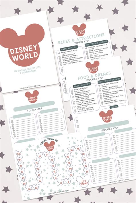 Disney World Planning Printables