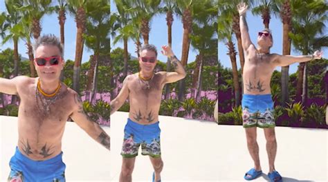 Robbie Williams Dances Shirtless As He Enjoys Lavish Ibiza Break With Wife Ayda Field Mirror