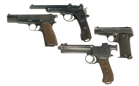 Four European Semi Automatic Pistols A Steyr Mannlicher Model 1905