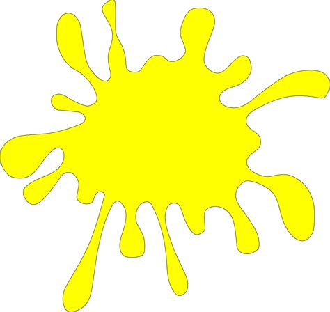 Yellow Paint Splash Png Yellow Paint Splat Clip Art Paint Splatter My