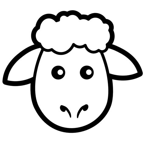 24 printable templates of sheep. drawing | Sheep face, Sheep template, Sheep crafts