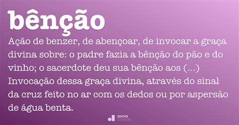 Bênção Dicio Dicionário Online De Português