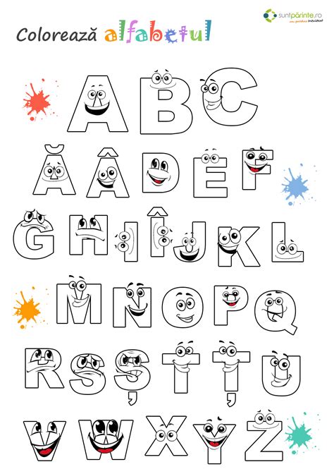 Imagini De Colorat Literele Alfabetului Coloring To Print