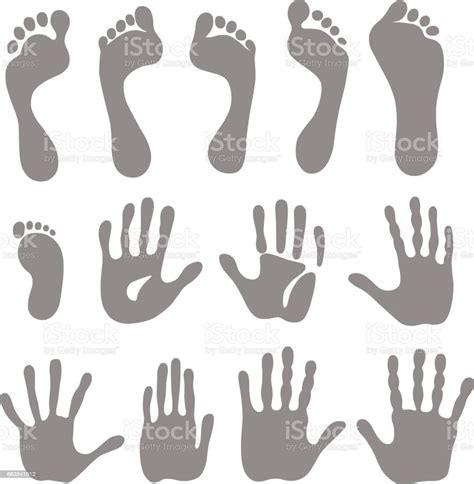 Generation Hand And Foot Prints Stock Illustration Download Image Now