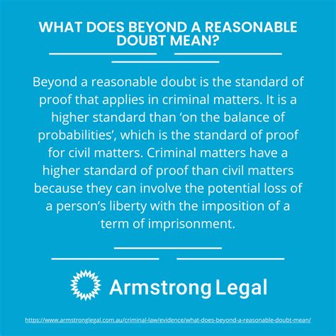 What Does Beyond A Reasonable Doubt Mean Armstrong Legal