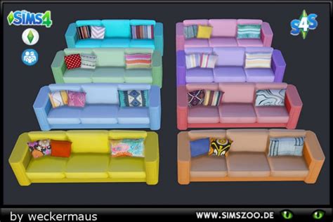 Blackys Sims 4 Zoo Sunshine Sofa By Weckermaus • Sims 4 Downloads