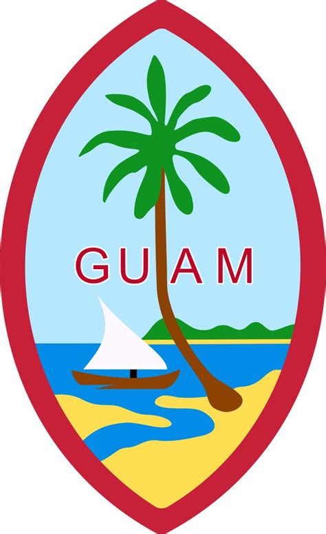 Seals Of The Us States Guam Guam Flag Coat Of Arms