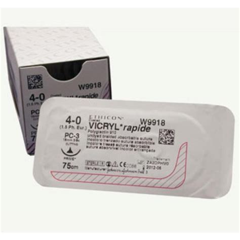 Suture Vicryl Rapide 40 16mm W9918 Box12