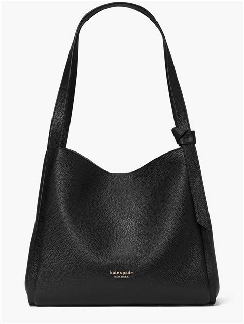 Womens Black Knott Large Shoulder Bag Kate Spade Kate Spade Store