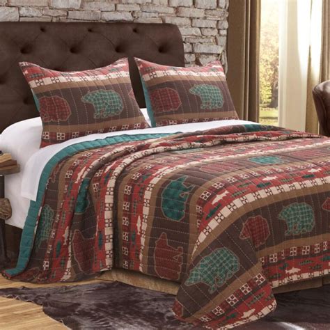 Canyon Creek Quilt Set 3 Piece Fullqueen Greenland Home Fashions