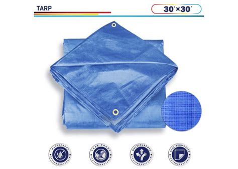 30ft X 30ft General Multiple Purpose Waterproof Blue Tarp Cover