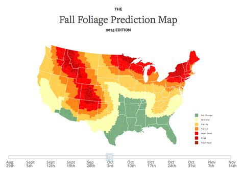 An Interactive Map That Predicts The Expected Fall Foliage For The