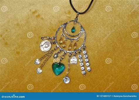 Magical Protection Silver Amulet With Gems And Pendants Luck Amulet